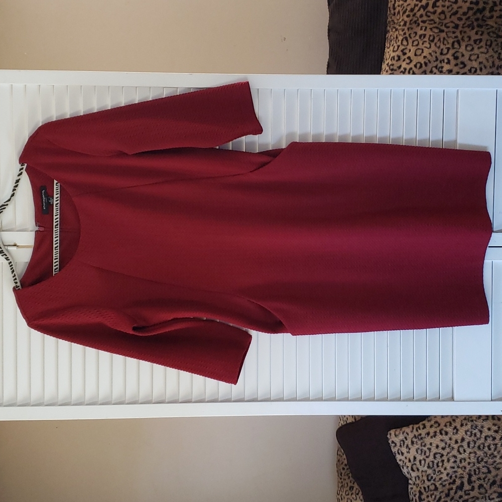 Sharagano Womens Red Pocket Dress